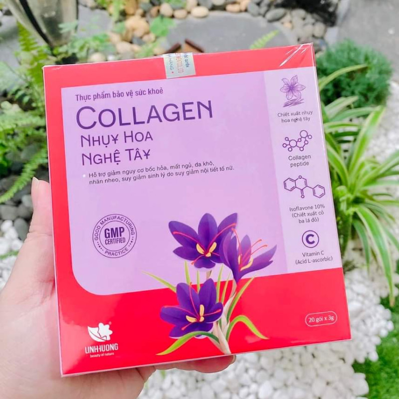 collagen nhụy hoa nghệ tây linh hương